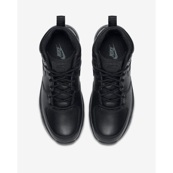 Nike Manoa Leather Boots Water Resistant Triple Black 454350-003 Men's Size 11 - Picture 8 of 10